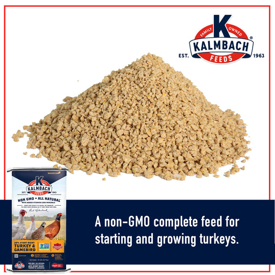 kalmbach feeds 28% non-gmo start right turkey and gamebird feed