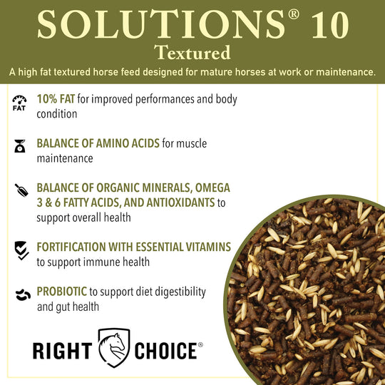 Right choice solutions 10% protein textured horse feed