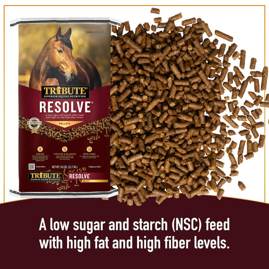 resolve high fat high fiber low nsc horse feed