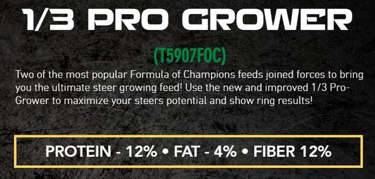 foc 1/3 pro grower beef feed description graphic
