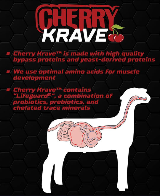 foc cherry krave benefit bullet points sheep creep feed