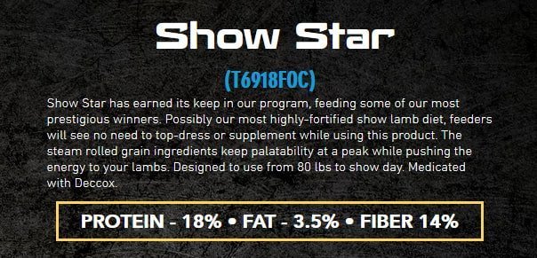 foc show star lamb feed description