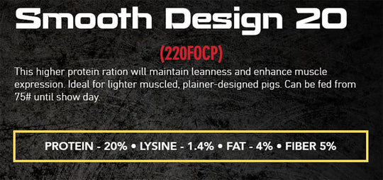 foc smooth design 20 description pig feed