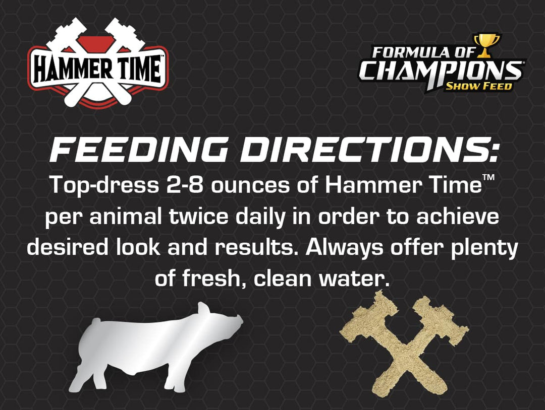 hammer time feeding direction pig supplement