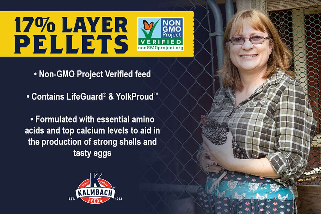 kalmbach 17 layer pellets non-gmo benefits lifestyle imagery