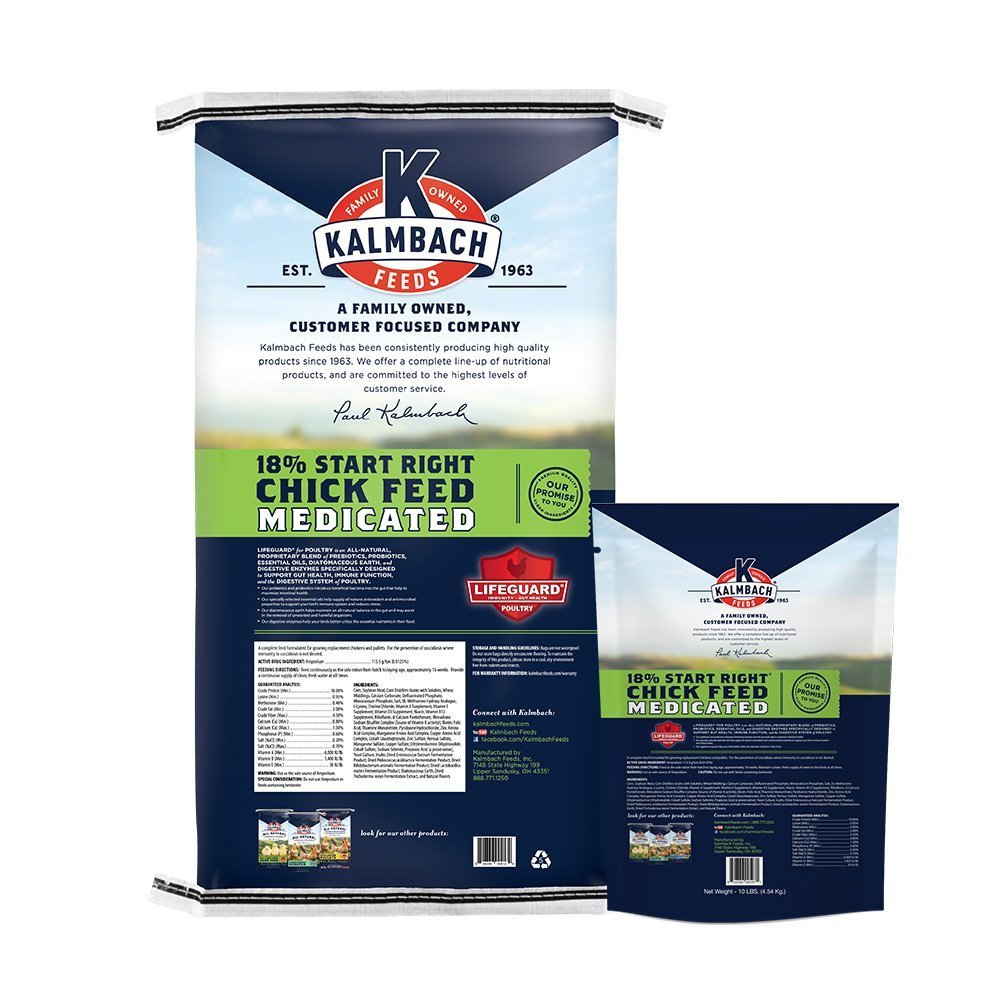 kalmbach 22% start to finish meatbird poultry feed front bags