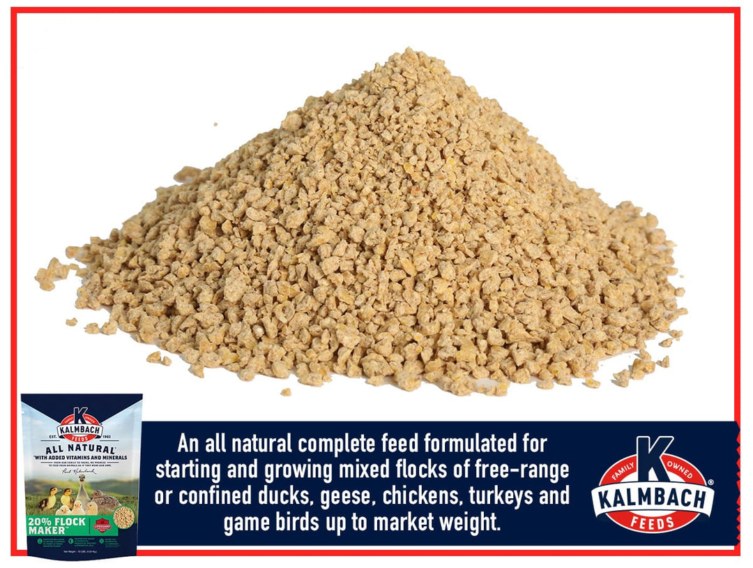 kalmbach 20 flock maker 10 lb poultry feed crumble description