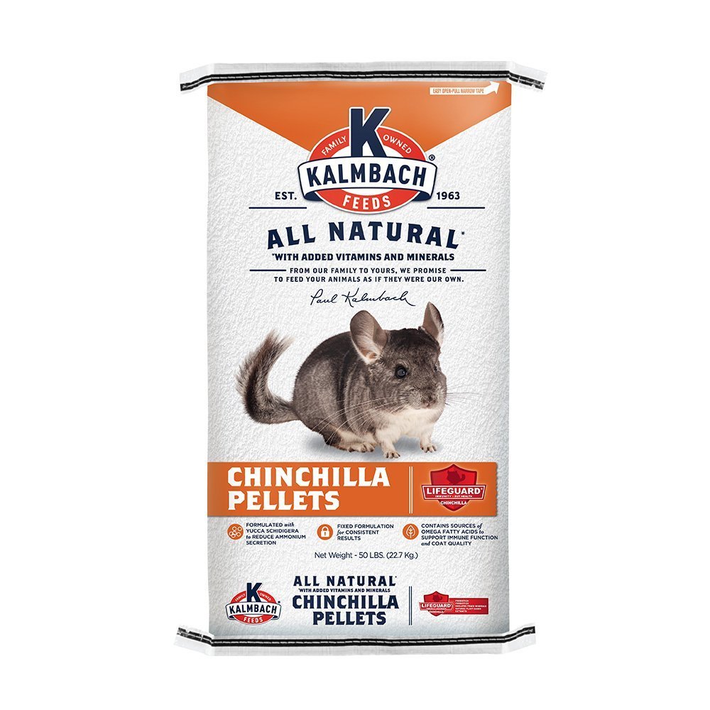kalmbach chinchilla pellets front bag