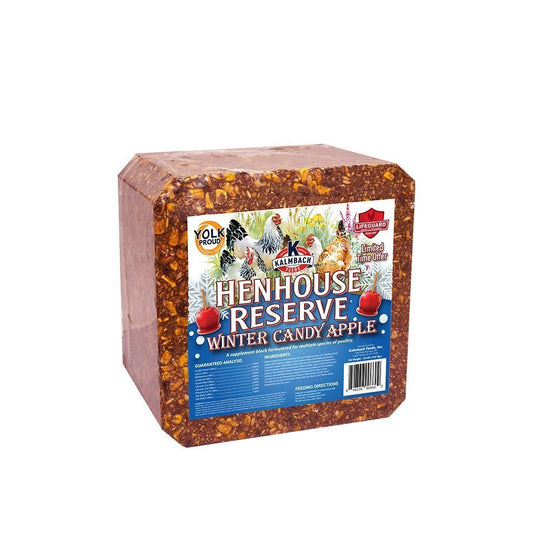 Winter Candy Apple flavored Henhouse Reserve block for chickens and poultry