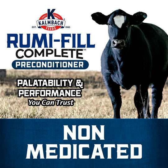 Kalmbach Feeds Rumi-Fill Complete unmedicated cattle feed