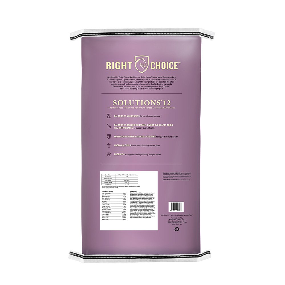 right choice solutions 12 textured horse feed