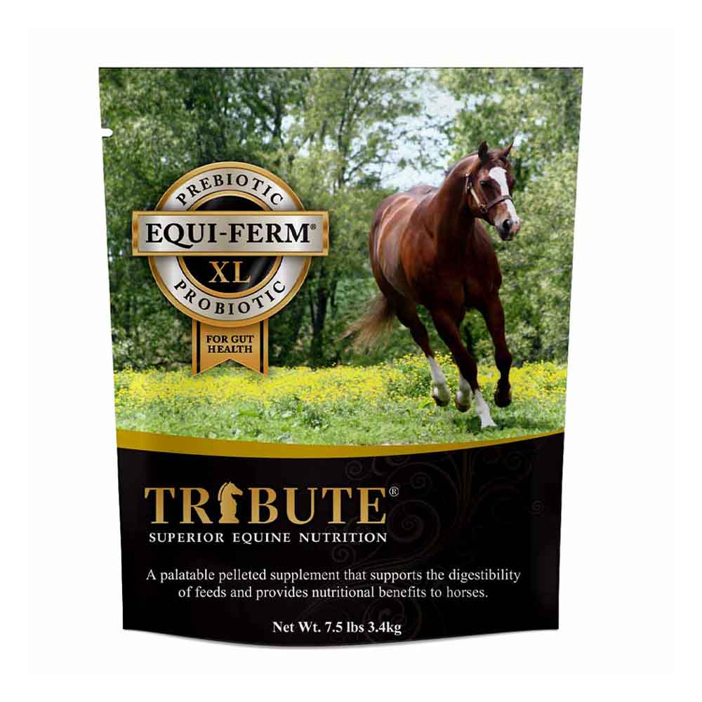 tribute equi-ferm xl prebiotic and probiotic supplement for horses