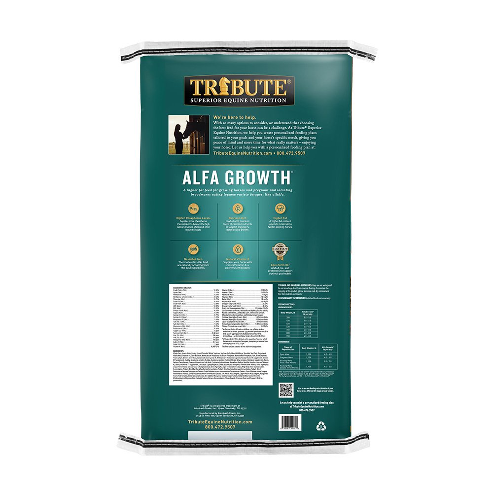 tribute equine nutrition growth cubes horse feed for growing horses and broodmares