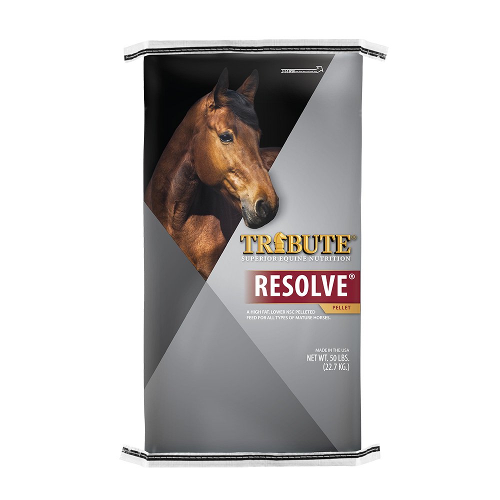 tribute equine nutrition resolve high fat horse feed canada