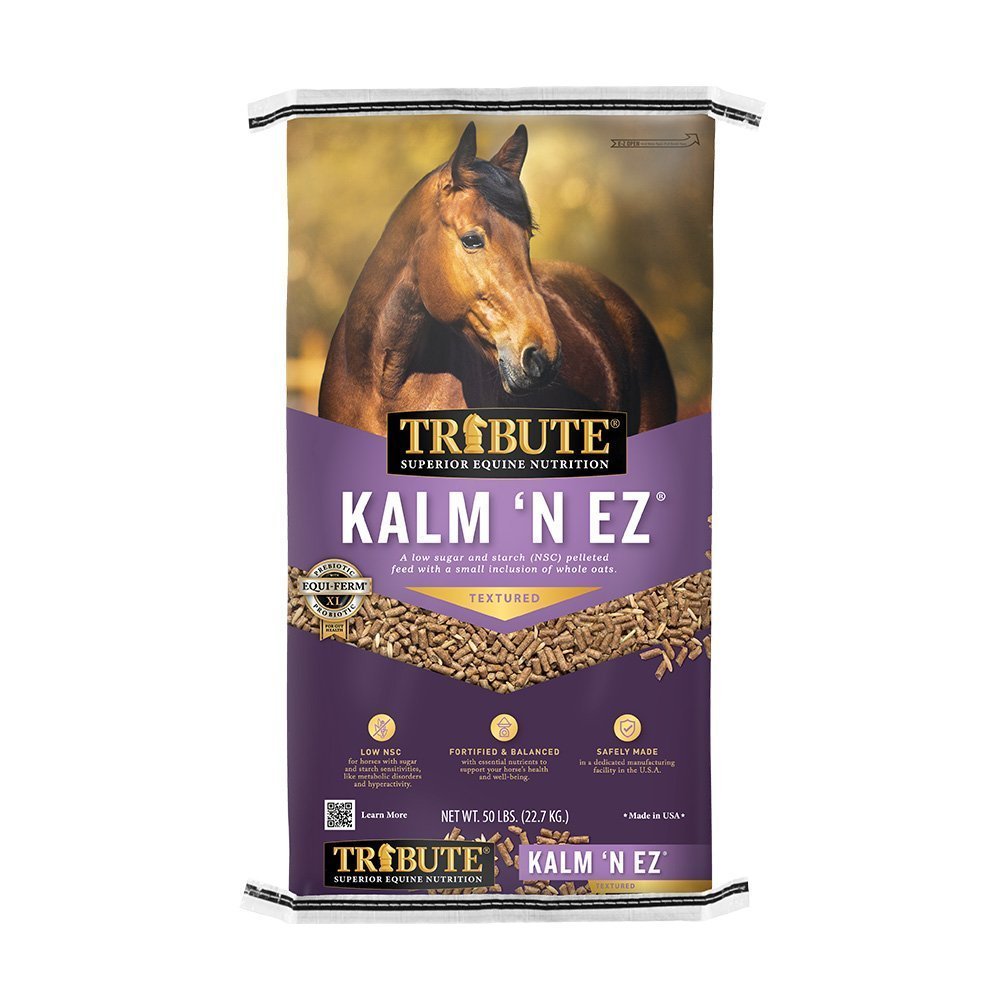 Kalm 'N EZ textured high fiber low nsc horse feed