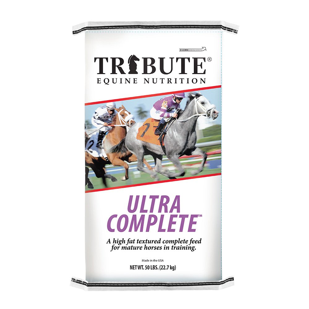 tribute equine nutrition ultra complete high fat racehorse feed